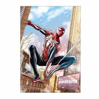Tenyo в пазле Marvel из 1000 деталей В комплект входят клей и шпатель В комплект входит сервисная карта [Сделано в Японии] Человек-паук Человек-паук (51х73,5см) Р-1000-638