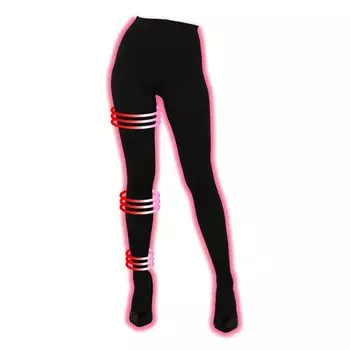 Теплые колготки с флисовой подкладкой L [Magic Tights] Колготки, компрессионные, с подкладкой, женские, зимние, черные, черные чёрный