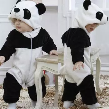 Плюшевый комбинезон в виде панды, для новорожденных 0-6m