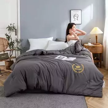 Теплый утолщенный наполнитель, пуховое одеяло размера «king-size», студенческое общежитие, одеяло на весну и зиму, мягкое удобное одеяло 200x230cm 2kg
