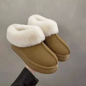 Термальные туфли для женщин. Botas sin tirantes con cordones и cierre de algodn para otoo e invierno. Таллас 36-42 36 чёрный