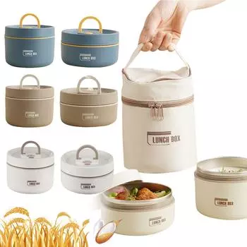 Термальный ланч-бокс Bento Box Портативный изолированный контейнер для ланча Штабелируемый герметичный пищевой контейнер из нержавеющей стали