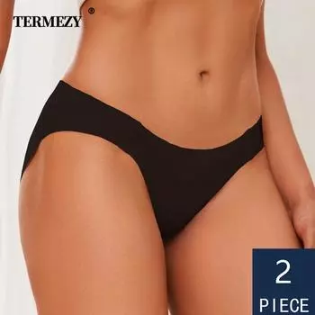TERMEZY 2 шт./лот сексуальные бесшовные трусики Ice Silk с низкой посадкой t трусы женское дышащее нижнее белье удобные стринги нижнее белье XS