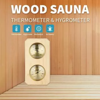 Термометр и гигрометр для сауны на дровах KT THERMO, настенный аксессуар для спа, механический, батарейка не требуется — для семейного отеля Sa CHINA