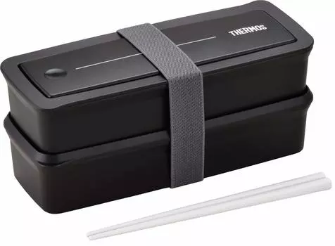Термос Bento Box 2 Tier Fresh Lunch Box 980 мл Черный BK DJS-980W