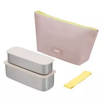 Термос Bento Box 2 Tier Slim Fresh Lunch Box 635 мл Желтый Розовый DSA-605W YP