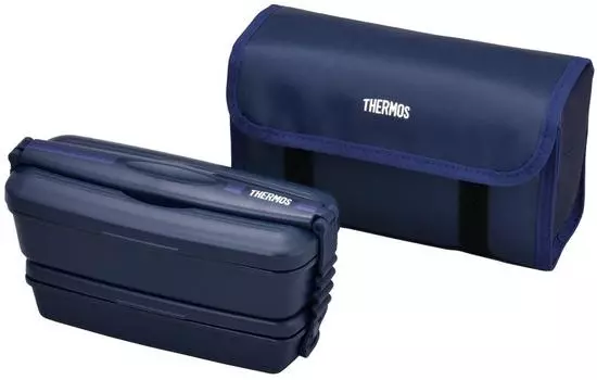 Термос Bento Box 2 Tiers Fresh Lunch Box 900 мл Темно-синий NB DJB-905W