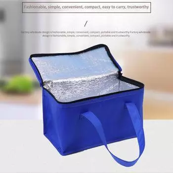 Термосумка для еды, сумка для пикника, сумка для хранения посуды, изоляционная сумка для пикника со льдом, сумка для доставки пива для пляжа, пикника, путешествия, путешествия Black 28x14x17cm