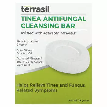 Terrasil, Противогрибковое очищающее мыло от стригущего лишая, 75 г