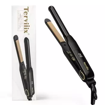Terviiiix Straight Iron 15 мм Tech Plate для челки Утюжок для волос Портативный мини-утюжок для волос 10 температурных режимов Подходит для использования за границей Подходит для хранения