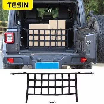 TESIN автомобильный задний багажник, грузовая сетка, блок, рамка, сетка для Jeep Wrangler JK 2007-2017 для Wrangler JL 2018-2022 чёрный