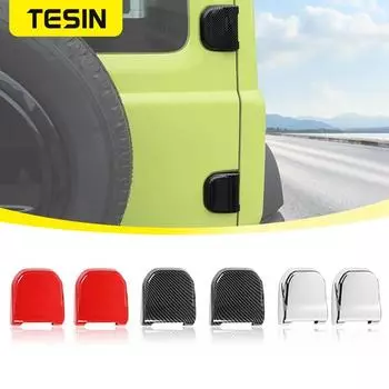 TESIN Стайлинг автомобиля для Jimny JB74, задняя задняя дверь, петли задней двери, декоративные наклейки для Suzuki Jimny + красный