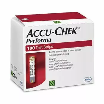 Тест-полоски Accu-Chek Performa 100, срок годности: ДЕКАБРЬ 2024 г., СДЕЛАНО В США.