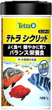 Tetra Cichlid Mini Stick 75 г Основной корм для цихлид Сбалансированный питательный корм, который часто употребляют Корм для плотоядных и морских рыб