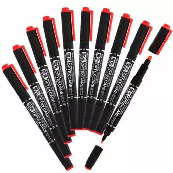 Текстовыделитель Zebra Optex Care красный 10 шт. B-WKCR1-R