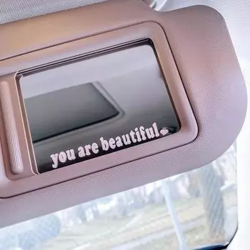 Текстовые наклейки на автомобиль You Are BeauAtiful Украшение интерьера Зеркало заднего вида Модные наклейки Креативные спортивные виниловые наклейки из ПВХ 1x10cm
