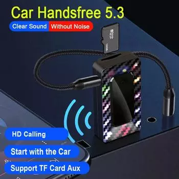 TF карта Aux Bluetooth 5.3 приемник USB Dongle кабель беспроводной комплект громкой связи 3,5 мм разъем аудио передатчик для MP3-плеера автомобильное радио CHINA
