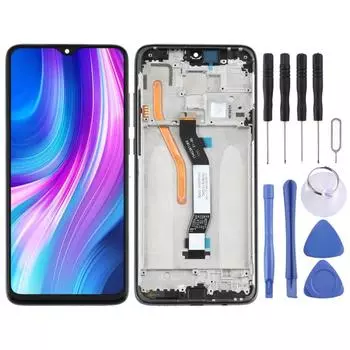 TFT LCD экран для Xiaomi Redmi Note 8 Pro Single SIM Digitizer полная сборка с рамкой чёрный
