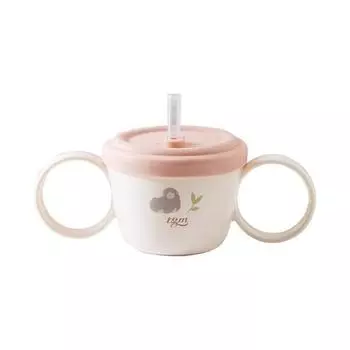 TGM Infant Renewal 2 в 1 Соломенная чашка для закусок, кораллово-розовый, 1 предмет