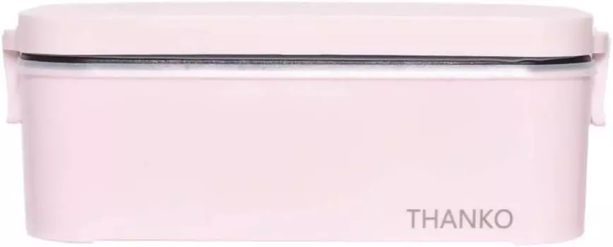 THANKO Rice Small For One Super Fast Lunch Box Rice Cooker, Size, Person, Cooker, White/Sakura/Indigo (Sakura)