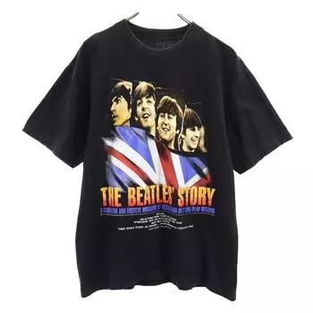 The Beatles 90-е Футболка старой группы с двусторонней печатью, с коротким рукавом, мужская, б/у