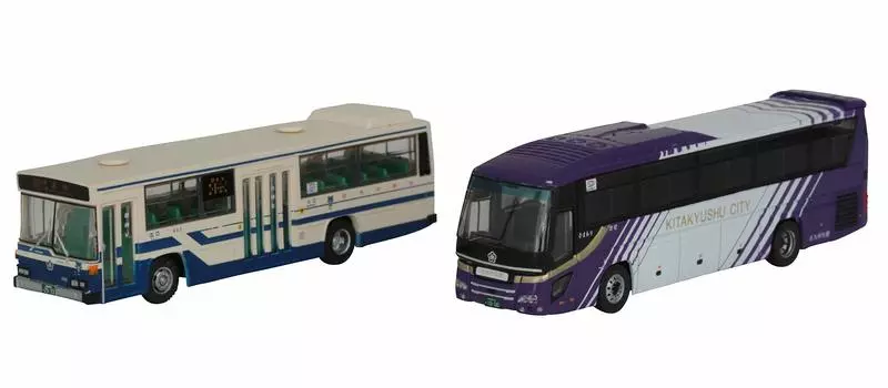 The Bus Collection Коллекция автобусов Юбилей 90 лет Транспортного бюро города Китакюсю Набор муниципальных автобусов из 2 штук Диорамные принадлежности Ограниченный первый заказ