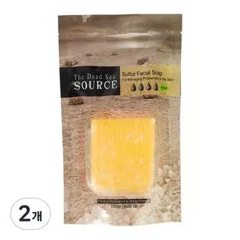 The Dead Sea Source Серное мыло Мертвого моря для лица с иссопом, 100 г, 2 шт.
