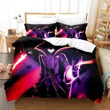 The Eminence in Shadow Cid Kagenou Bedding Set Cartoon Anime three-piece set Adult Kid Bedroom Duvet cover Sets Home Textiles EU Twin 135x200cm