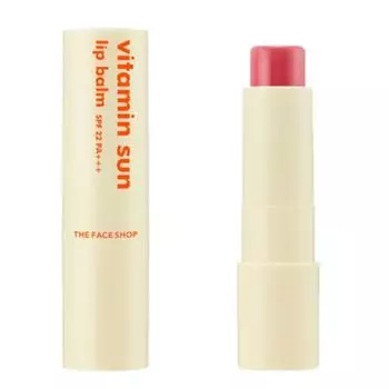 The Face Shop Бальзам для губ Vitamin Sun, 1 шт., розовый