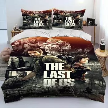 The Last of Us Horror TV Game Pedro Постельное белье Пододеяльник Постельный комплект Одеяло Наволочка Одеяло King Queen Size Мальчики Взрослые EU Single 135x200cm