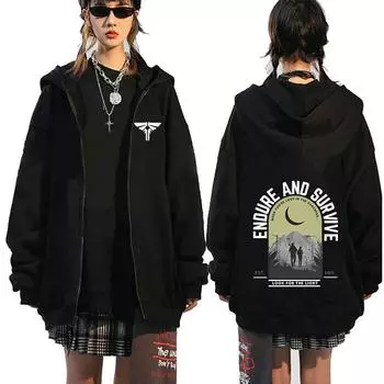 The Last Of Us Zipper Sweatshirt For Men And Women Oversized Hoodie Classic Simple Loose Casual Trendy Pullover Vintage Fashion S