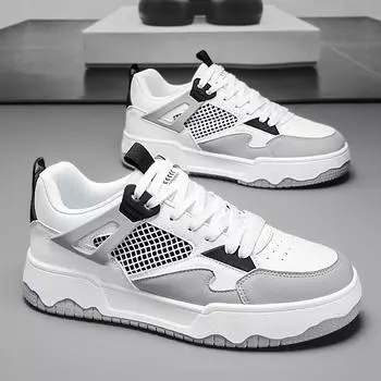 The Latest Men s Leather Casual Sports Shoes Are Lightweight, Versatile, Wear-resistant, and High-quality Outdoor Board Shoes 39 красный