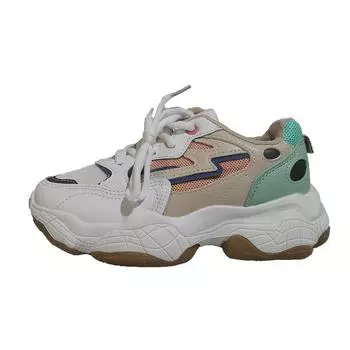 The New 2024 Leopard Platform Sneakers Casual Women s Popular Color White Shoes Breathable Lightweight Lace-Up Vulcanize Shoes 5 белый