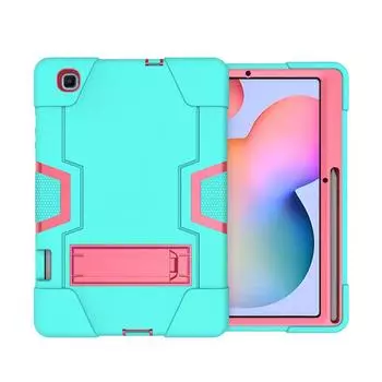 The owner suggests a contrasting protective case for the Samsung TAB S6 Lite 10.4 P610/P615 with a bracket. With Pen Slot чёрный