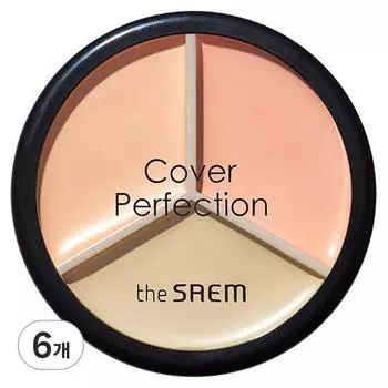 The Saem Консилер Cover Perfection Triple Pot 13,5 г, оттенок 03 Correct Up Beige, 6 шт.