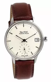 [The Stack] Часы STAC Made in Japan, настоящие, круглые, 36 мм, классические, мужские, женские