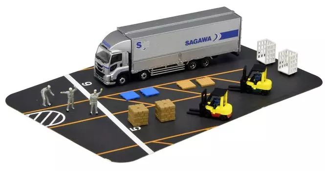The Truck Collection Truck Collection Logistics Site Wing Van Set B Sagawa Express Diorama Supplies