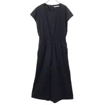 theory luxe Linen Blend Jumpsuit All in one 38 black Women Used
