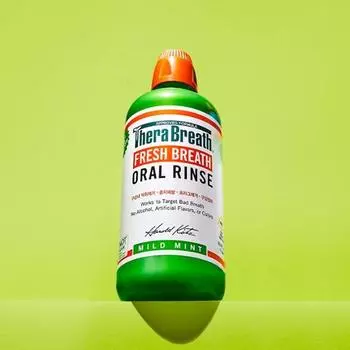 Thera Breath Ополаскиватель для полости рта с мягким вкусом мяты, семейный размер 1 л