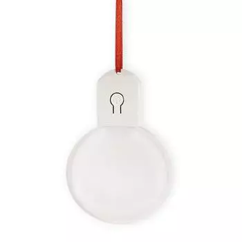 Thermal Sublimation Acrylic Light Pendant Thermal Transfer Christmas Pendant Acrylic Pendant with Red Hanging Rope