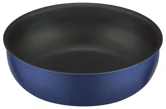 Thermos Durable Series Pot with Removable For Gas Fire Indigo Blue IBL Stir-Fry Handle, 24cm, Only, KVC-024D