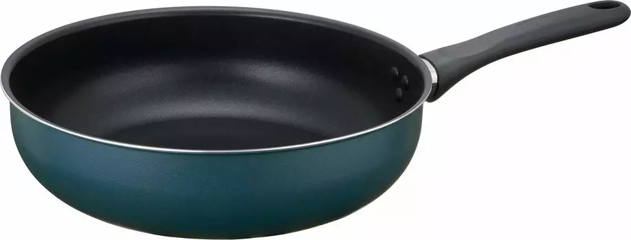 Thermos stir fry pot 28cm for gas fire only durable coat lightweight model navy NVY KFD-028D