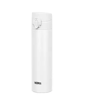 THERMOS Vacuum Insulated Portable Mug Open JNI-403 [One-Touch Type] 0.4L (Matte White)