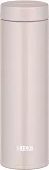 Thermos Water Bottle Vacuum Insulated Mobile Mug 480ml Pink Greige Easy to clean with few parts Screw type that closes tightly Stainless steel bottle