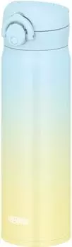 Thermos Water Bottle Vacuum Insulated Mobile Mug 500ml Light Blue Yellow Removable spout for easy cleaning Lightweight type open Stainless Steel