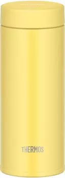 Thermos Water Bottle Vacuum Insulated Mobile Mug 350ml Yellow Few parts and easy to clean Screw type that closes tightly Stainless steel bottle Y жёлтый