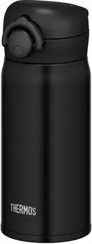 Thermos Water Bottle Vacuum Insulated Mobile Mug 350ml Matte Black MTBK JNR-351