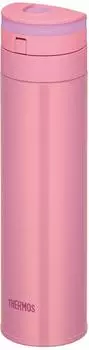 Thermos Water Bottle Vacuum Insulated Mobile Mug Open Pink P [One-Touch Type] 0.45L JNS-450 розовый