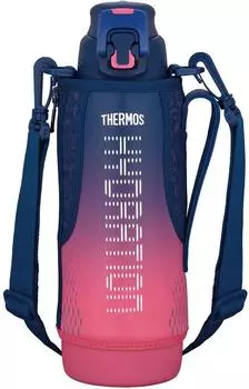 Thermos Water Bottle Vacuum Insulated Sports Bottle [One-Touch Open Type] 1.0L Pink Gradient FFZ-1002F PK-G