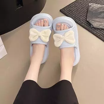 Thick-bottomed couple indoor stepping on shit slippers women s 2025 new home home non-slip and deodorant super fire cool slippers 35-36 чёрный
